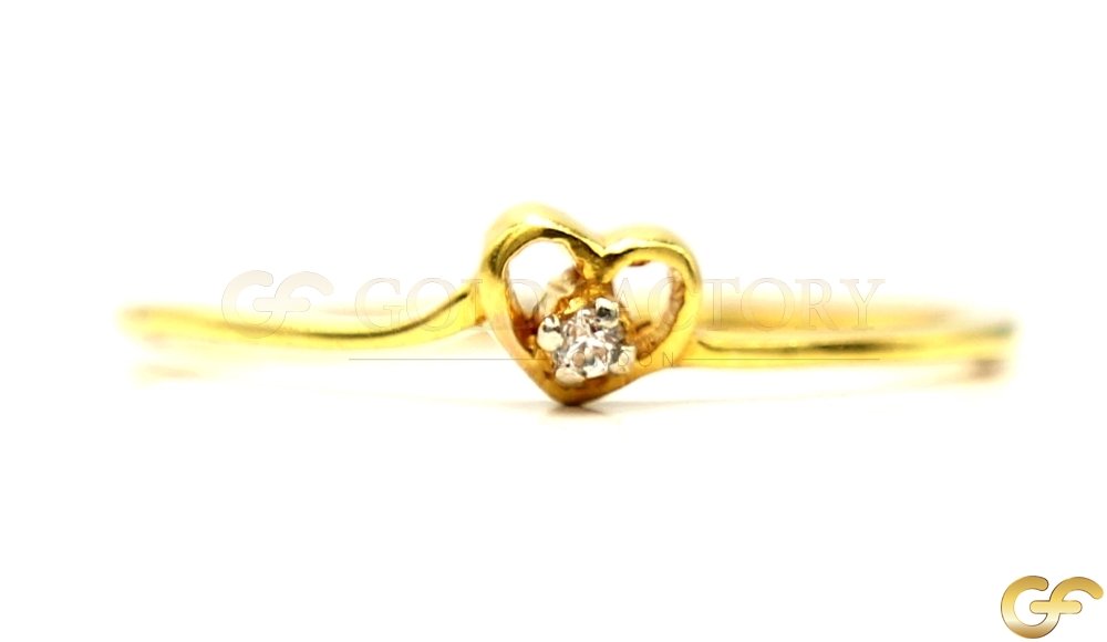 Beautiful Heart Ring with Single Stone