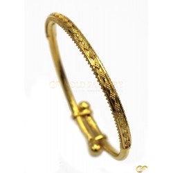 Diamond Cut and Point Style Adjustable Baby Bangle/Kara