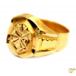 Star with Diamond Cut Baby Ring