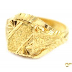 Diamond Cut and Sandblast Finish Baby Ring