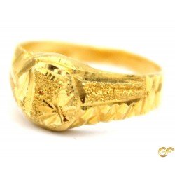 Asymmetrical Alternating Matte Finish Baby Ring with