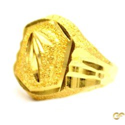 Beautiful Triple Border Style Baby Ring with Diamond Cut Detail