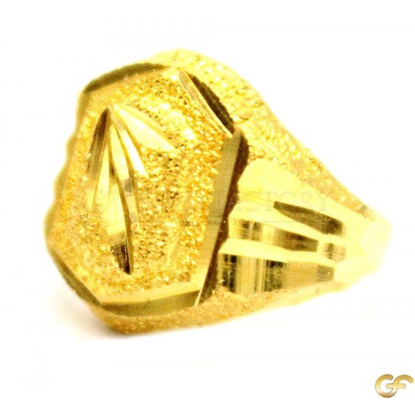 Beautiful Triple Border Style Baby Ring with Diamond Cut Detail