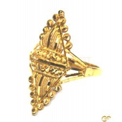 Traditional Style Diamond Shaped Girls Baby Ring