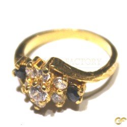 Lovely Black and White Stone Baby Ring