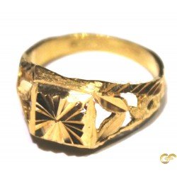 Lazer Cut 22ct Gold Baby Ring