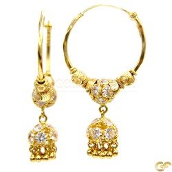 Lavish Hoops with Cubic Zirconia Stones