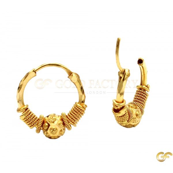 Lovely Detailed Matte-Style Hoops