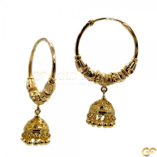 Lovely Hoop Earrings with Chandlier Style Drop