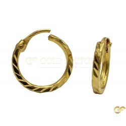 Gorgeous Diagonal Lazer Cut Design Hoops