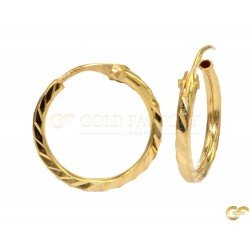 Lovely Hoops with Diagonal Lazer Cut Design