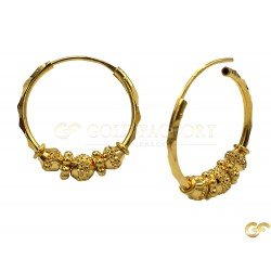 Lovely Hoops with Triple Ball Style Design