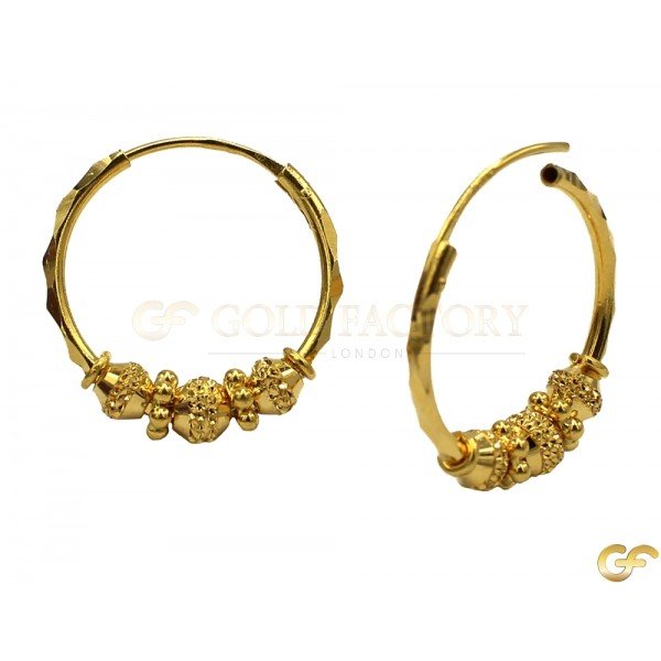 Lovely Hoops with Triple Ball Style Design