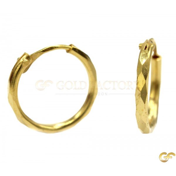 Lovely Snake Cut Panelled Hoops