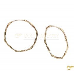 Unique Hoops with Intertwining Rope Design