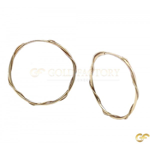 Unique Hoops with Intertwining Rope Design