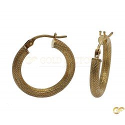 Intricately Detailed 9ct Yellow Gold Hoops