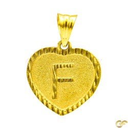 Heart Shaped 'F' Initial with Vertical Lazer Cutting