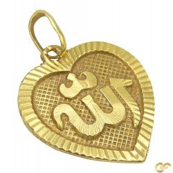 Heart Shape Allah Arabic Pendant