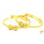 Dual Ball and Filament Style Adjustable Baby Bangle/Kara