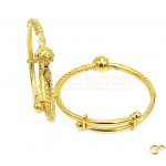 Ball Style Detailed Adjustable Baby Bangle/Kara