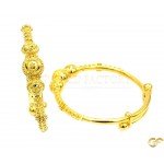 Triple Ball Design with Point Style Decoration Adjustable Baby Bangle/Kara