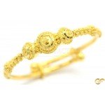 Triple Ball Design with Point Style Decoration Adjustable Baby Bangle/Kara