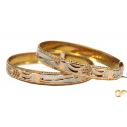 Two-Toned Lazer-Cut Design Baby Bangle