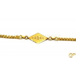 Diamond Shape Sandblast Finish Baby Bracelet