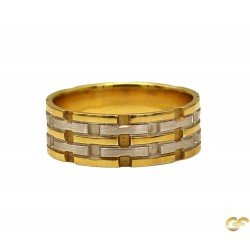 18ct Two Tone Yellow and White Gold Ring