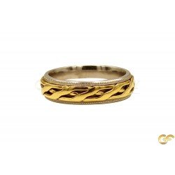 18ct Two Tone Yellow and White Gold Ring