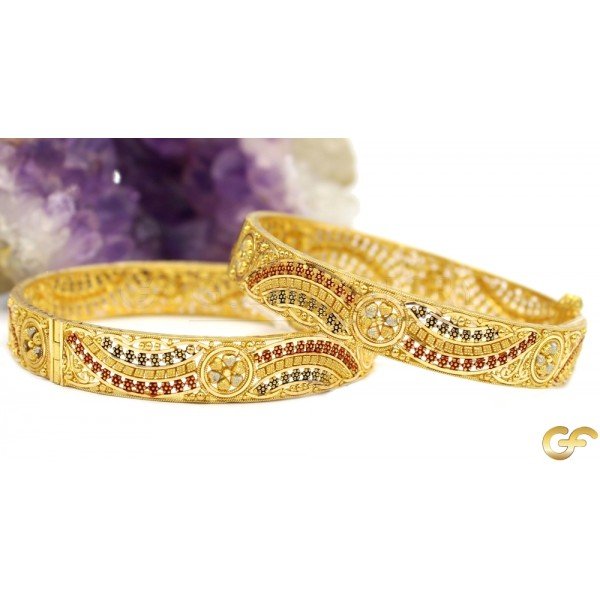 22ct Gold Screw Bangle