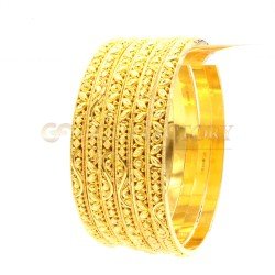 Set of 6 22ct Gold Bangles