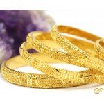 Lovely 22ct Gold Wave Design Set of Bangles