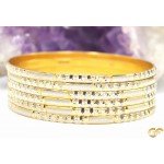 Pretty Set of 6 Rhodium Plated Bangles