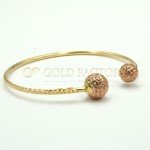 Lovely Yellow and Rose Gold Bangle