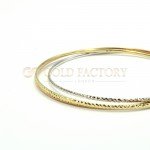 Triple Toned Trinity Interlocked Style Bangle