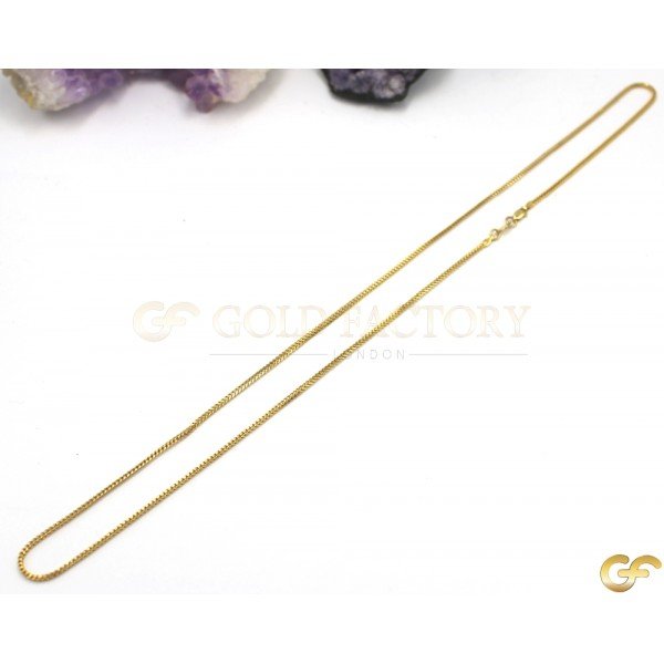 Flat Foxtail 22ct Yellow Gold Chain