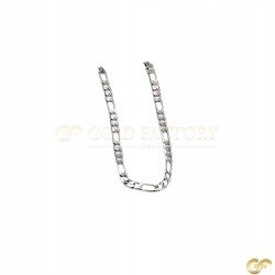 Beautiful Figaro Link Style White Metal Chain