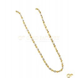 Two-Toned Bead Style 22ct Gold Chain