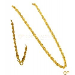 Classic Rope 22ct Yellow Gold Chain