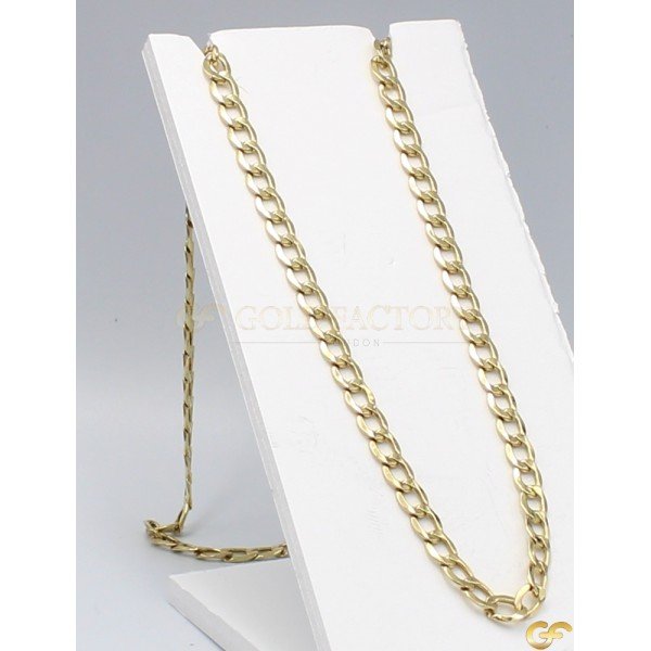 Classic Cuban Curb Style Lovely Yellow Metal Chain