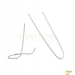 Classic Rope Style 9ct White Gold Chain