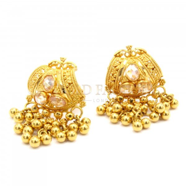 Unique Earrings with Choomki Drops