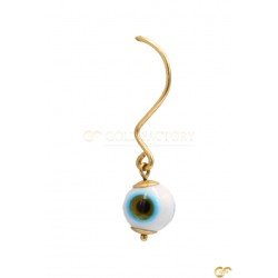 14ct Gold Evil Eye Dangle Earrings