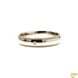 18ct White Gold Diamond Band