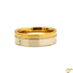 18ct Two Tone Diamond Ring
