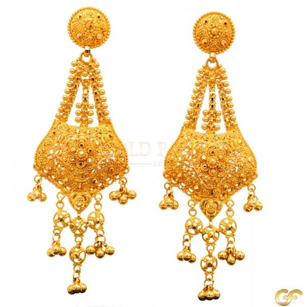 Classic 22ct Gold Drop Earrings