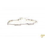 18ct White Gold Classic Bracelet with CZ