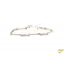 18ct White Gold Classic Bracelet with CZ